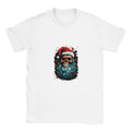 Jolly Santa Skull Christmas Tee – Edgy Holiday Graphic Shirt in Multiple Colors