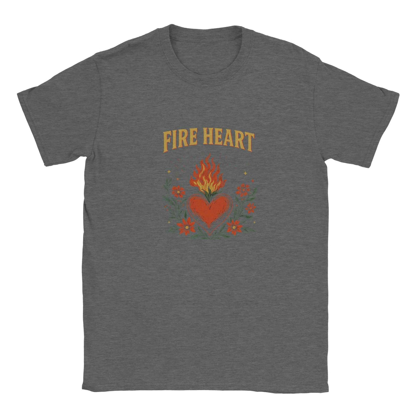 Fire Heart T-Shirt TOG – Fantasy Flame Graphic Tee - F4 Custom Prints