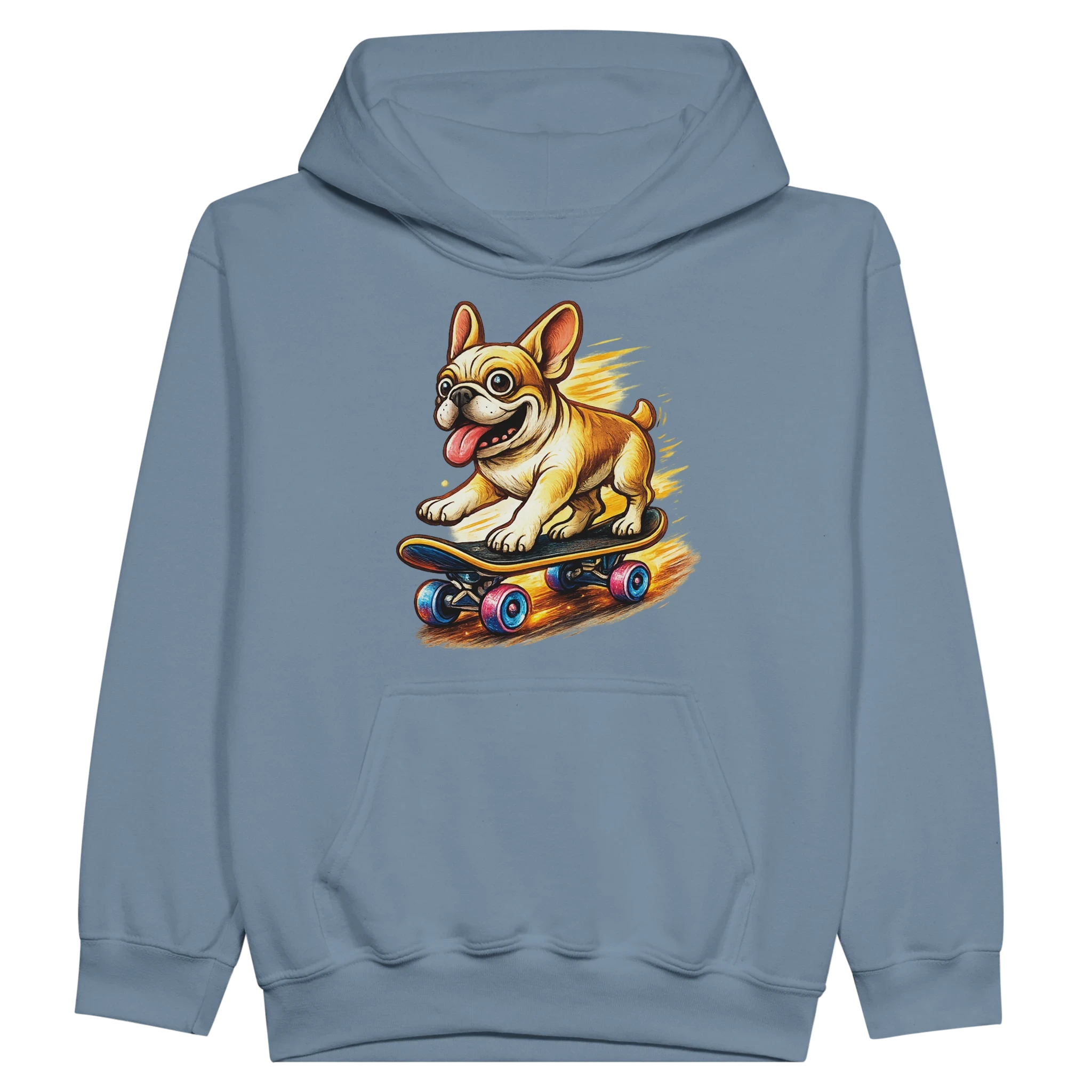 Kids Skater Frenchie Hoodie