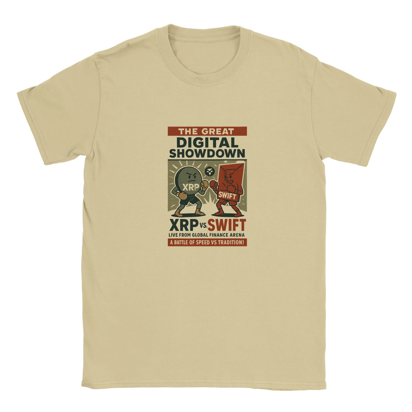 XRP Vintage Crypto T-Shirt – Speed vs Tradition Graphic Tee - F4 Custom Prints