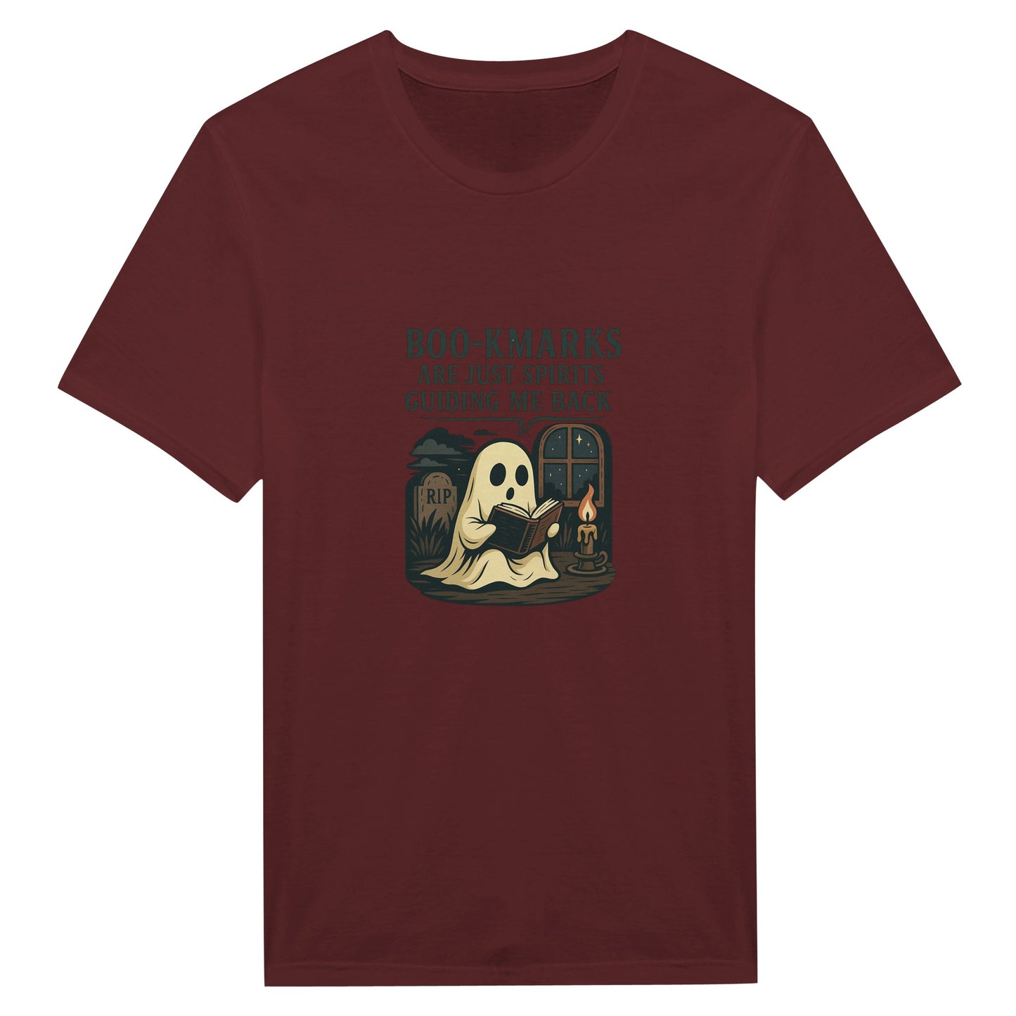 Boo-Kmarks T-Shirt – Spooky Book Lover Halloween Tee - F4 Custom Prints