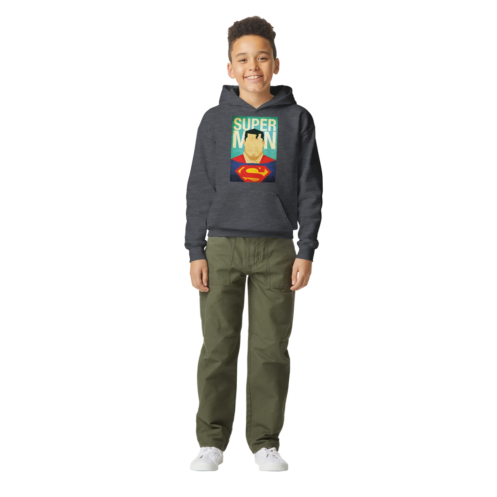Kids Retro Superman Inspired Hoodie