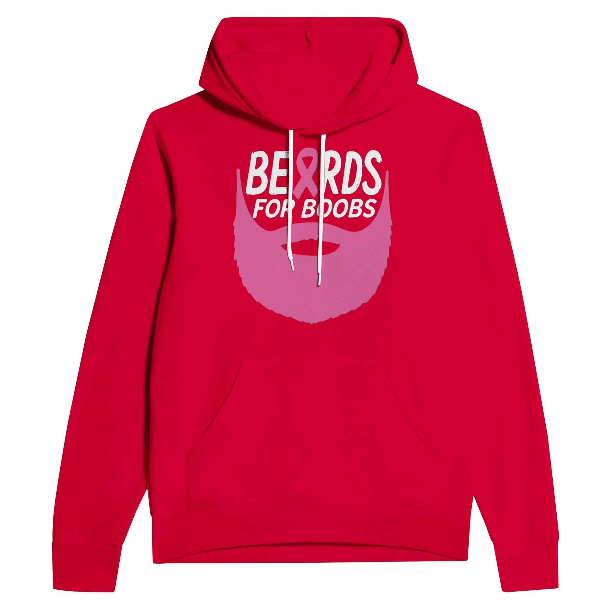 Beards for Boobs Hoodie: Pink Ribbon Breast Cancer Support