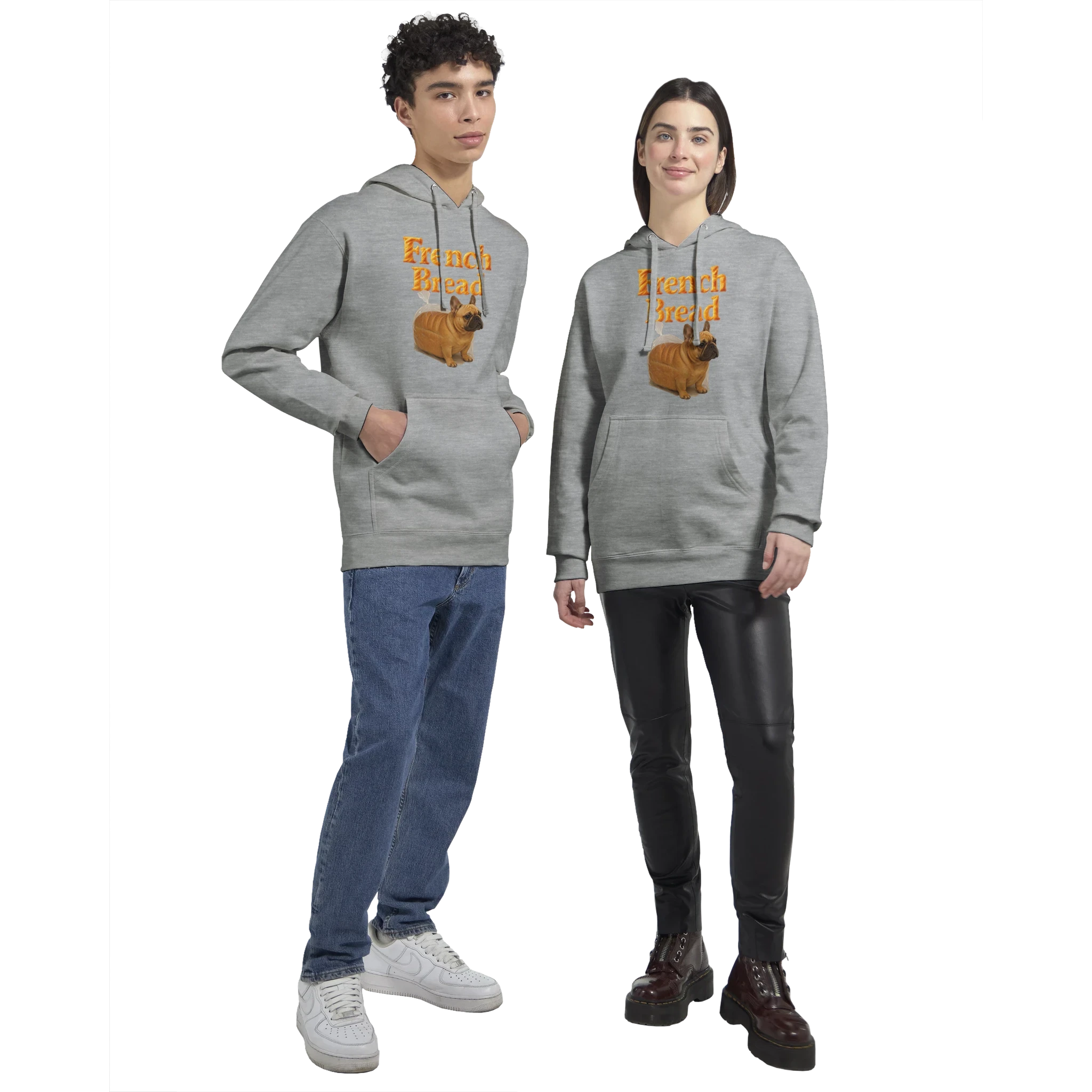 Funny French Bread Bulldog Hoodie