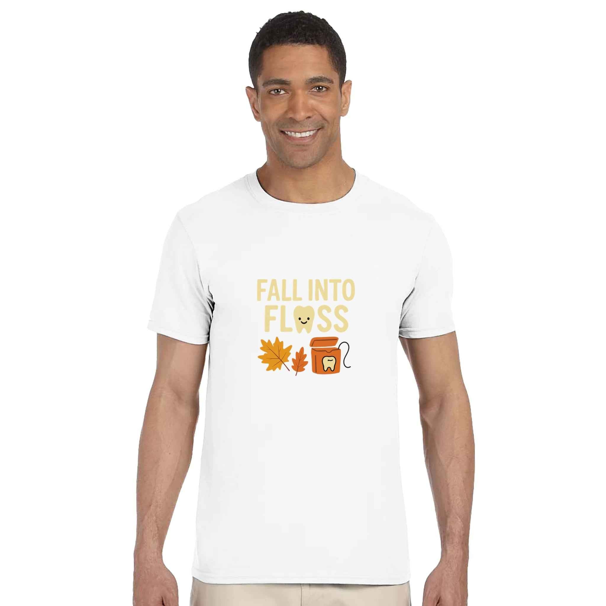 Fall Into Floss Dental Hygienist Shirt – Cute Autumn Tooth Humor Tee