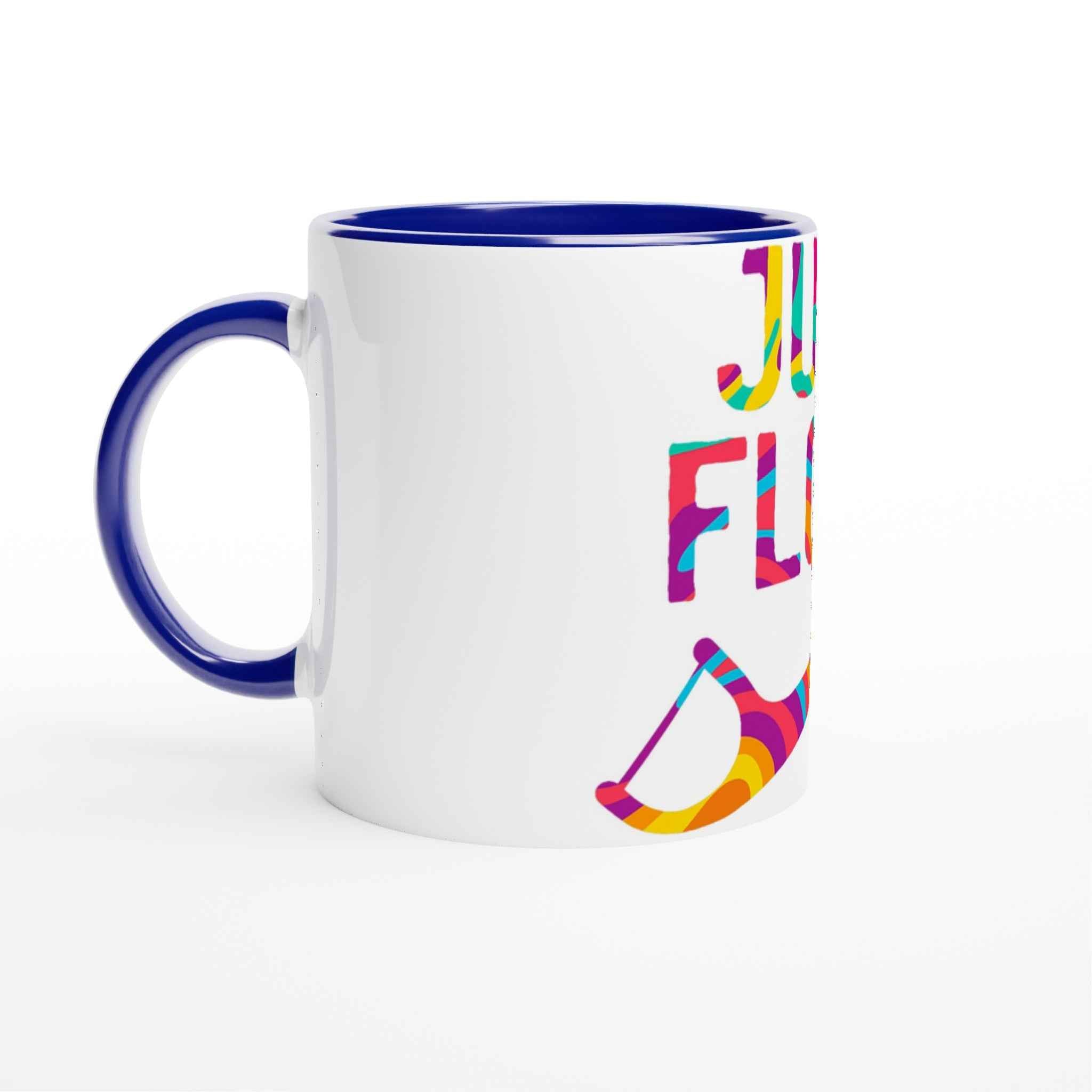Funny Dental 11oz Coffee Mug with Color Inside – Just Floss Dental Humor Design