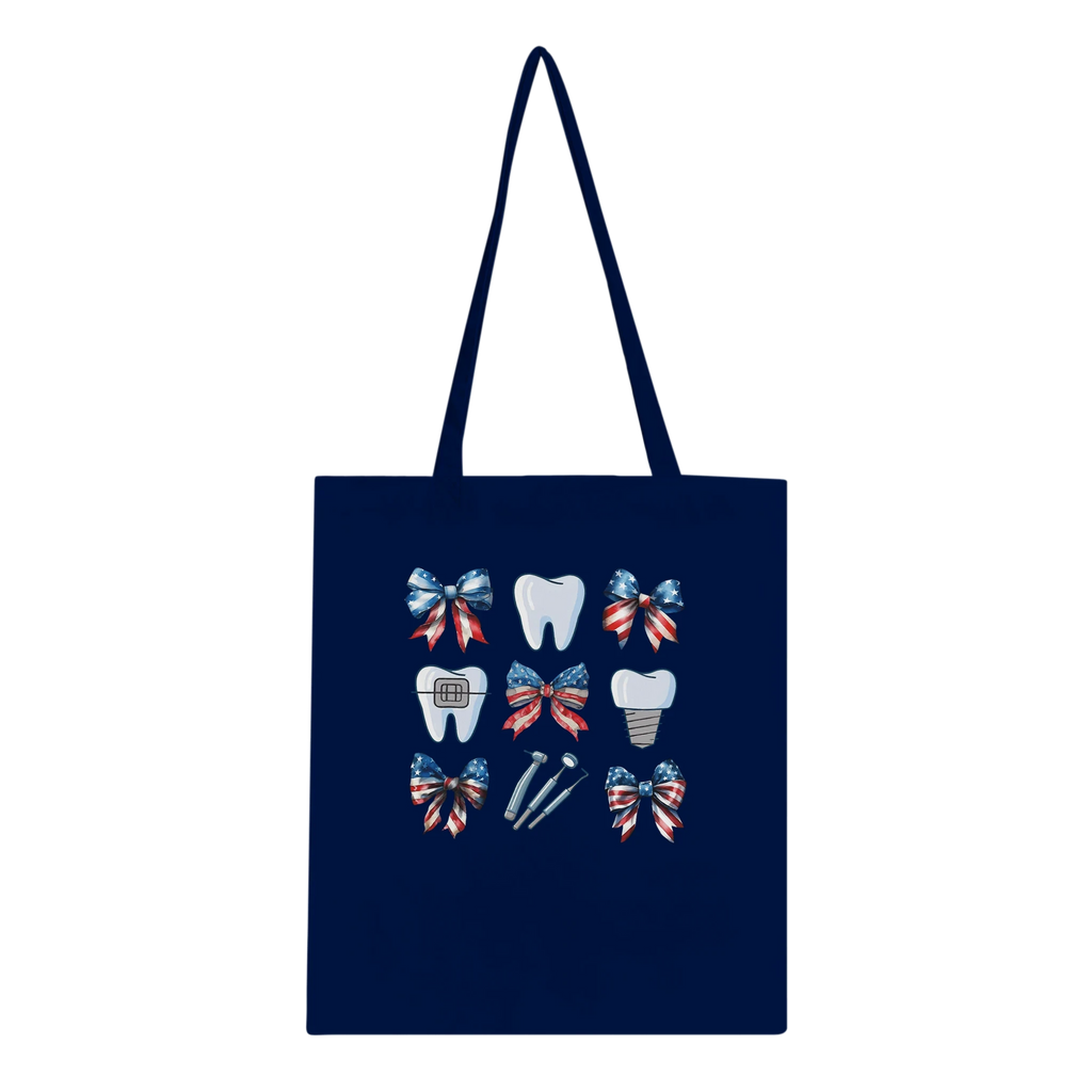 Personalized Dental 4th of July Tote Bag
