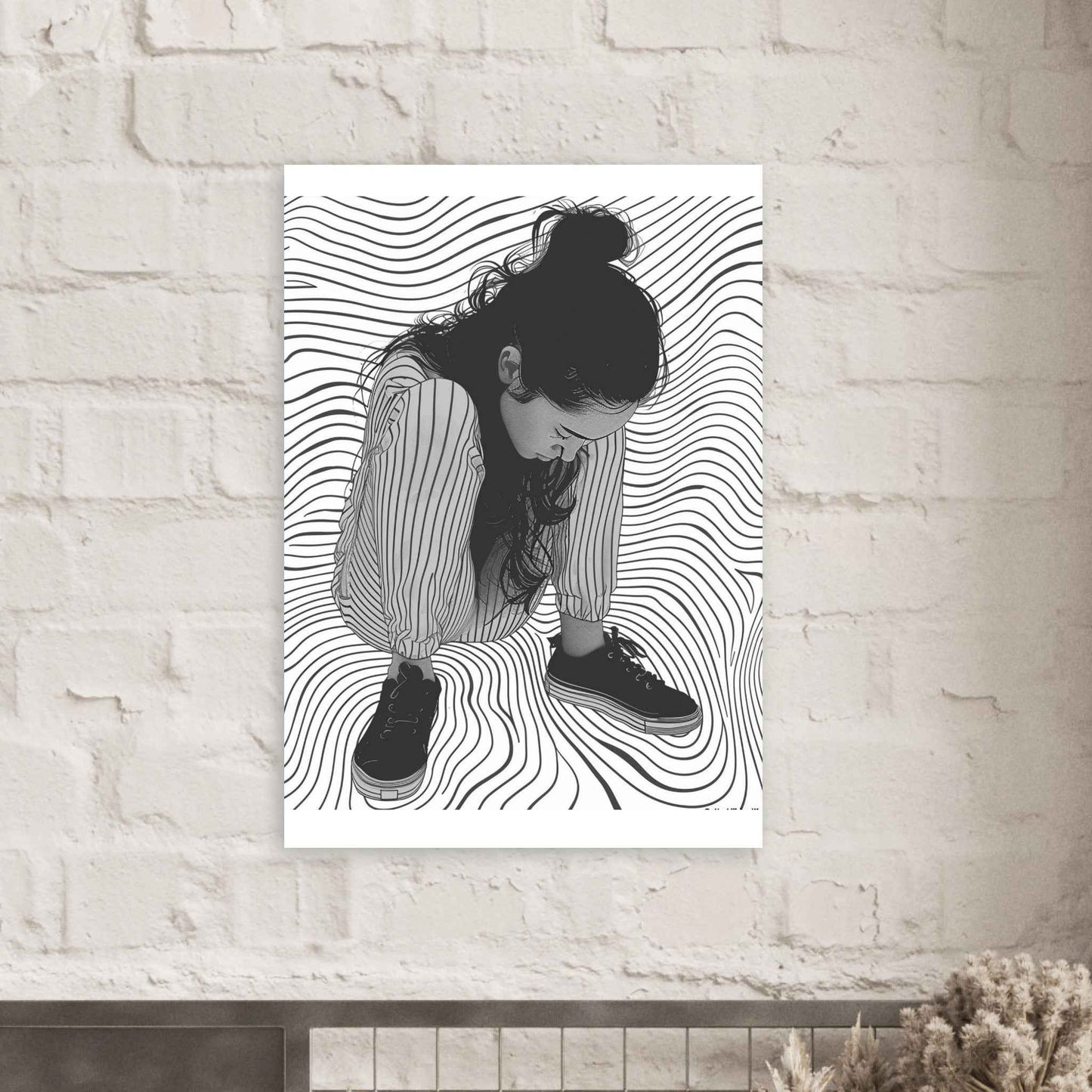 "Wavy Wonder" Poster – Striking Optical Illusion Wall Art (Multiple Sizes Available)