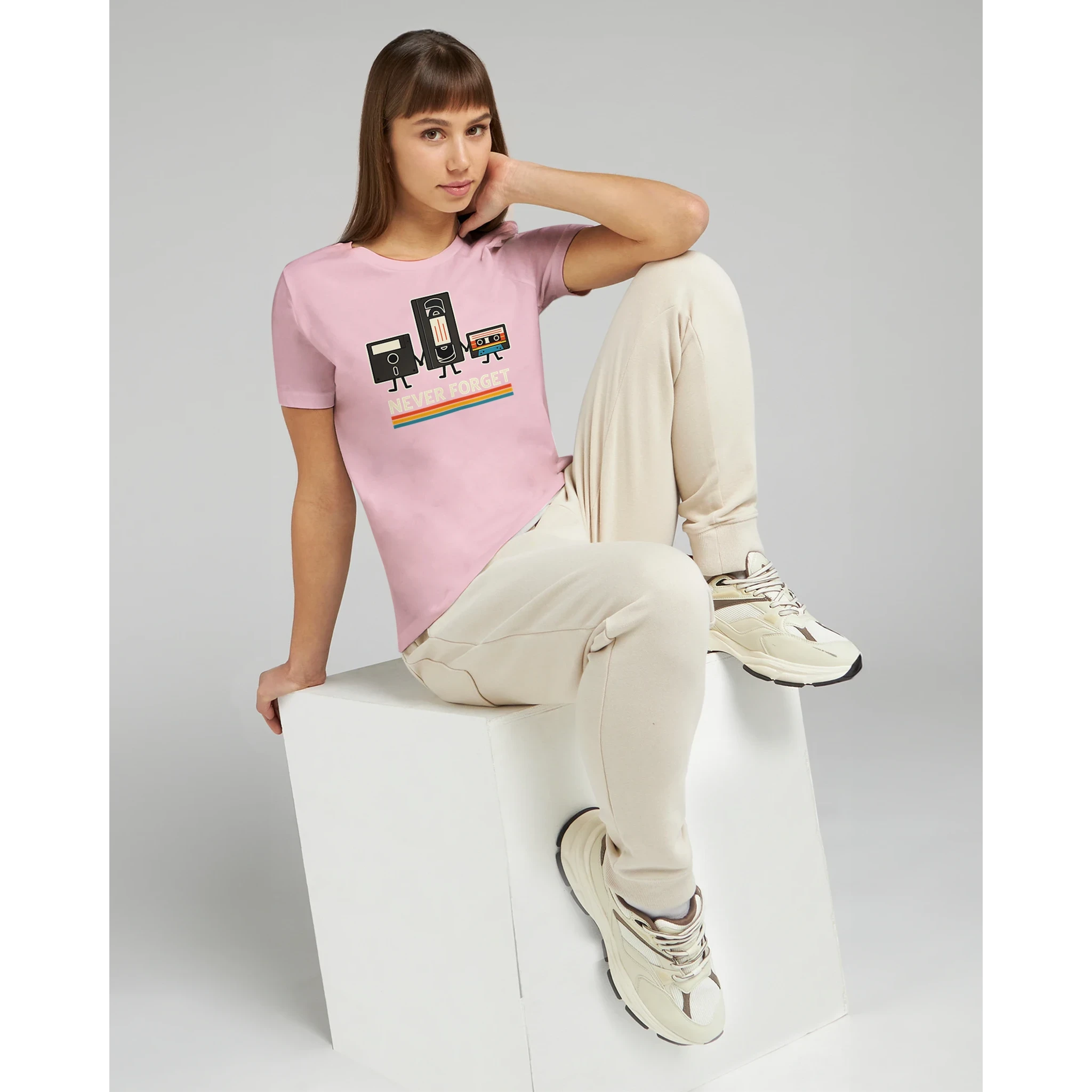 Women’s Retro Tech Squad Never Forget T-Shirt