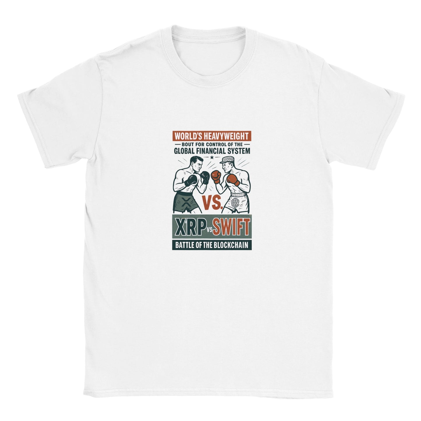 XRP Battle of the Blockchain T-Shirt – Vintage Crypto Graphic Tee - F4 Custom Prints