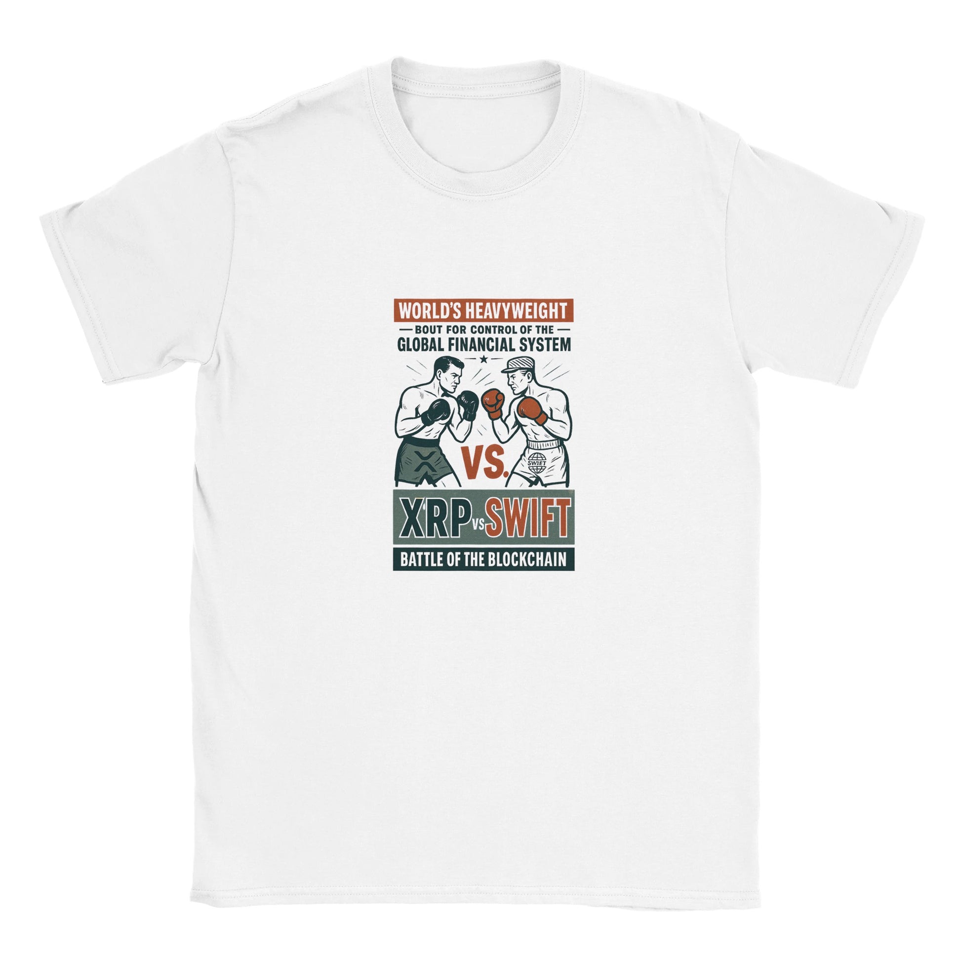 XRP Battle of the Blockchain T-Shirt – Vintage Crypto Graphic Tee - F4 Custom Prints