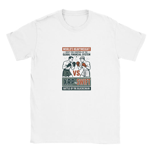 XRP Battle of the Blockchain T-Shirt – Vintage Crypto Graphic Tee - F4 Custom Prints