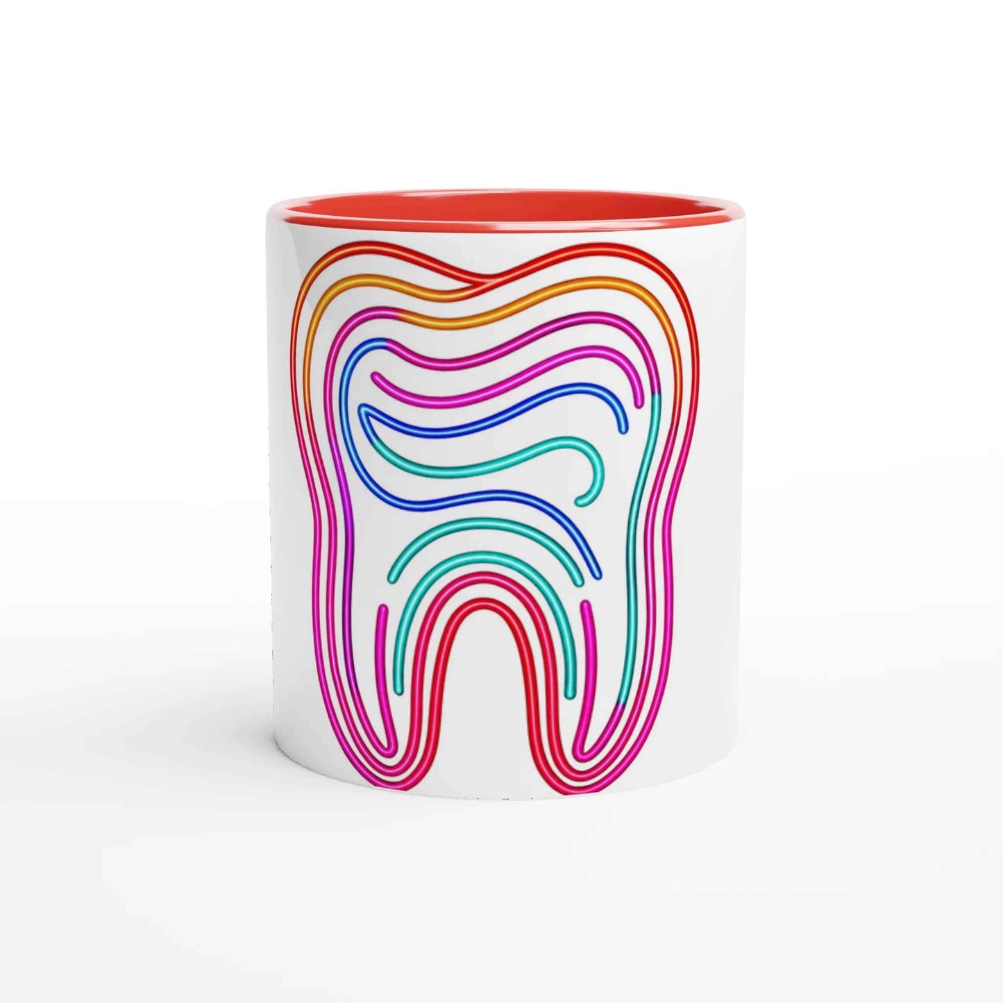 Neon Tooth 11oz Coffee Mug with Color Inside