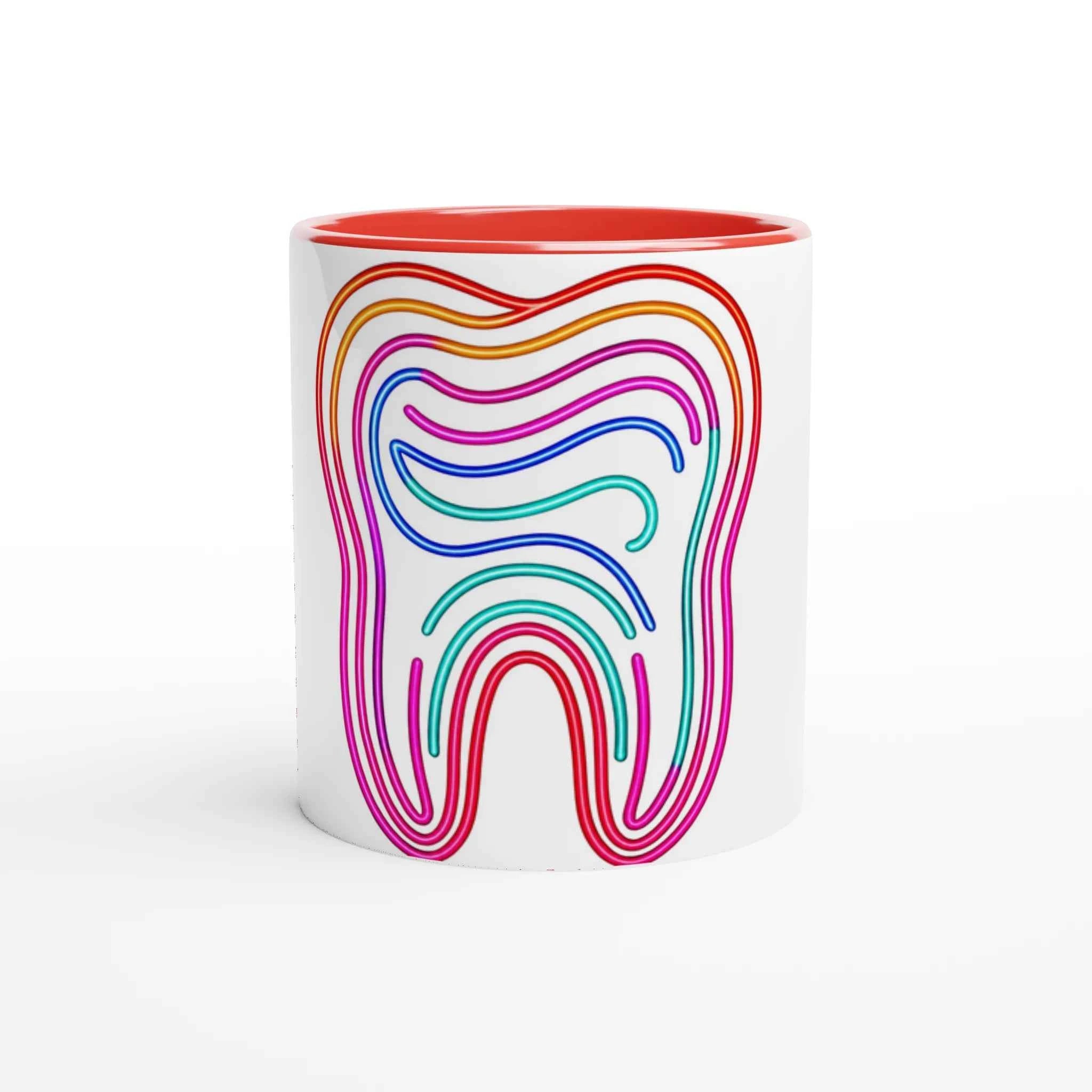 Neon Tooth 11oz Coffee Mug with Color Inside