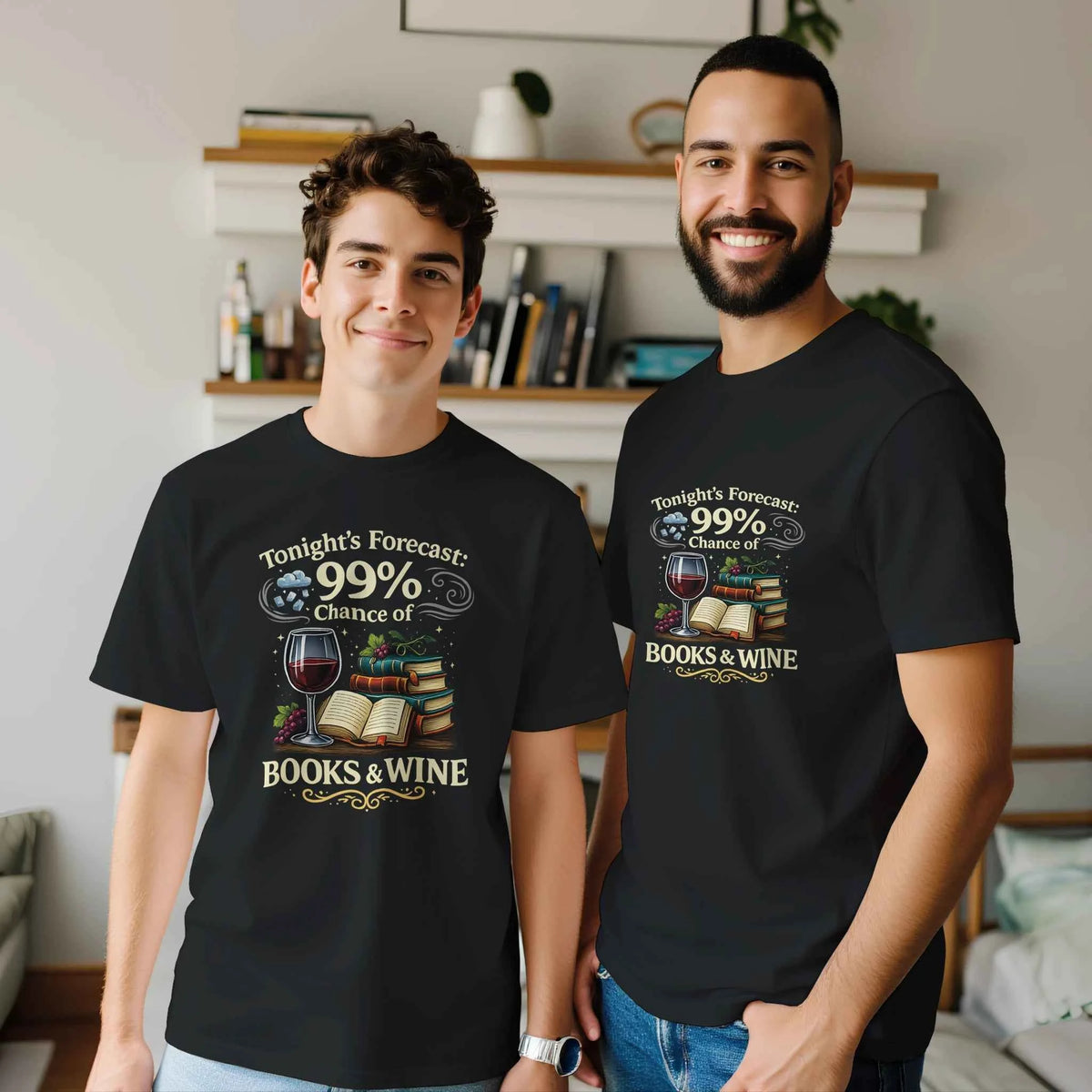 Tonight’s Forecast Books and Wine T-Shirt
