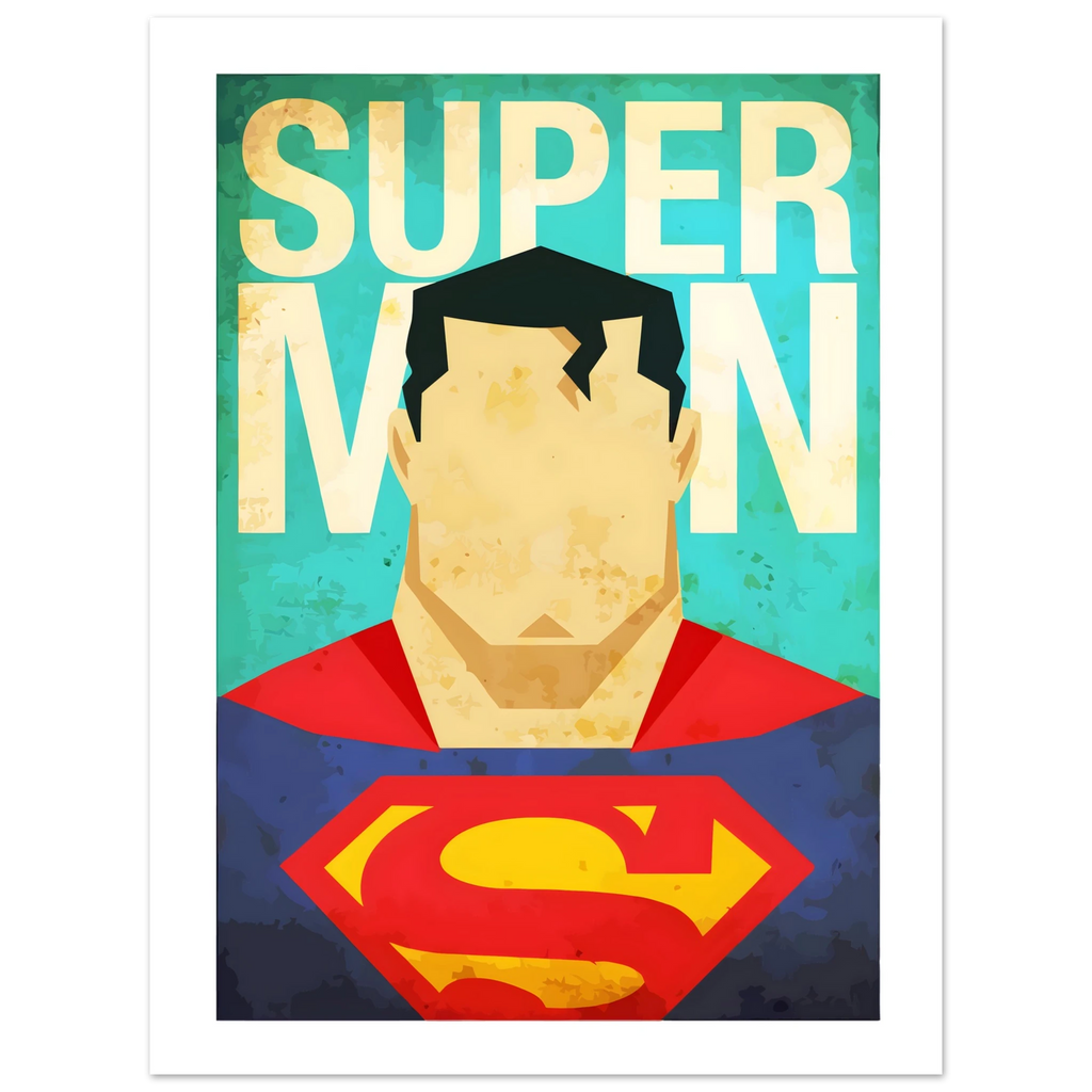 Retro Superman Inspired Fine Art Poster