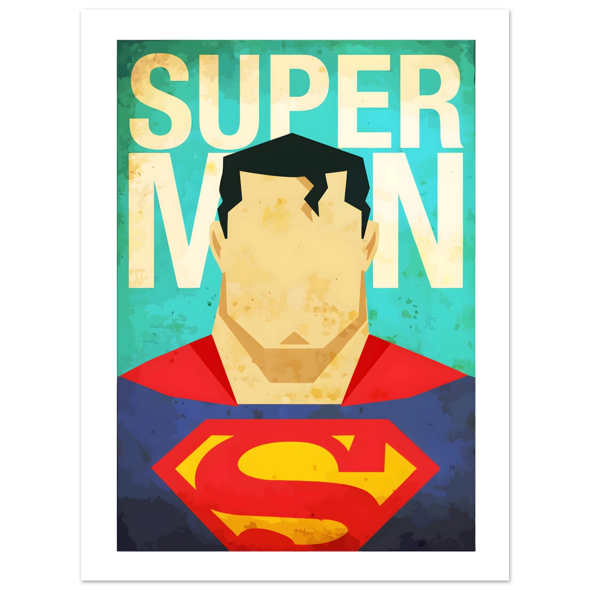 Retro Superman Inspired Fine Art Poster