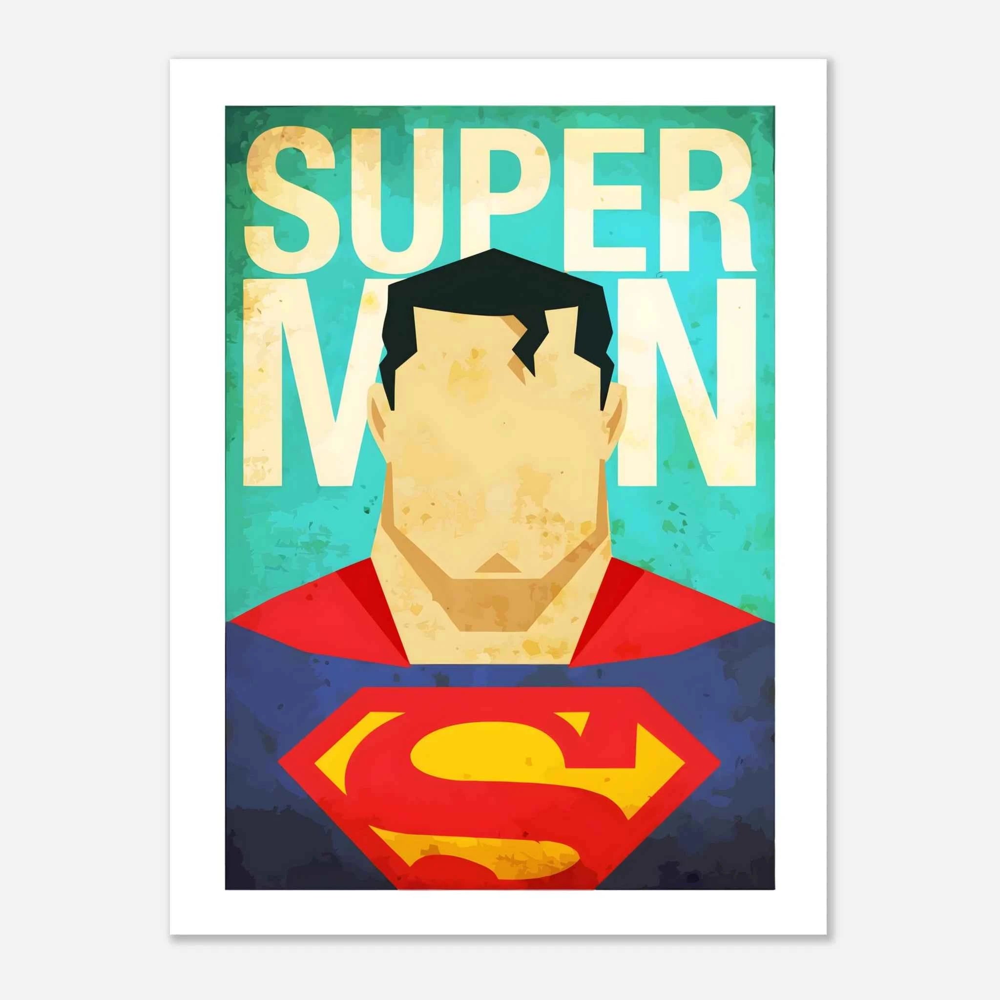 Retro Superman Inspired Fine Art Poster