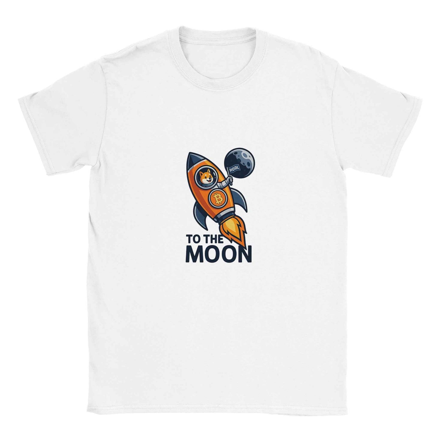 Dogecoin T-Shirt – To The Moon Rocket Crypto Tee