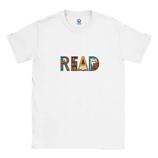 "READ" Bookish T-Shirt – Retro Library Reader Design | Choose Your Color & Size!