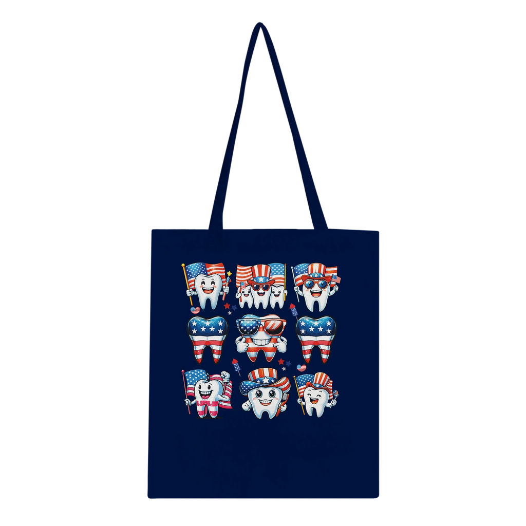 Personalized Dental 4th of July Tote Bag