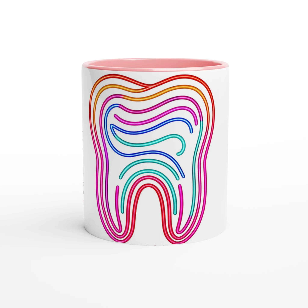 Neon Tooth 11oz Coffee Mug with Color Inside