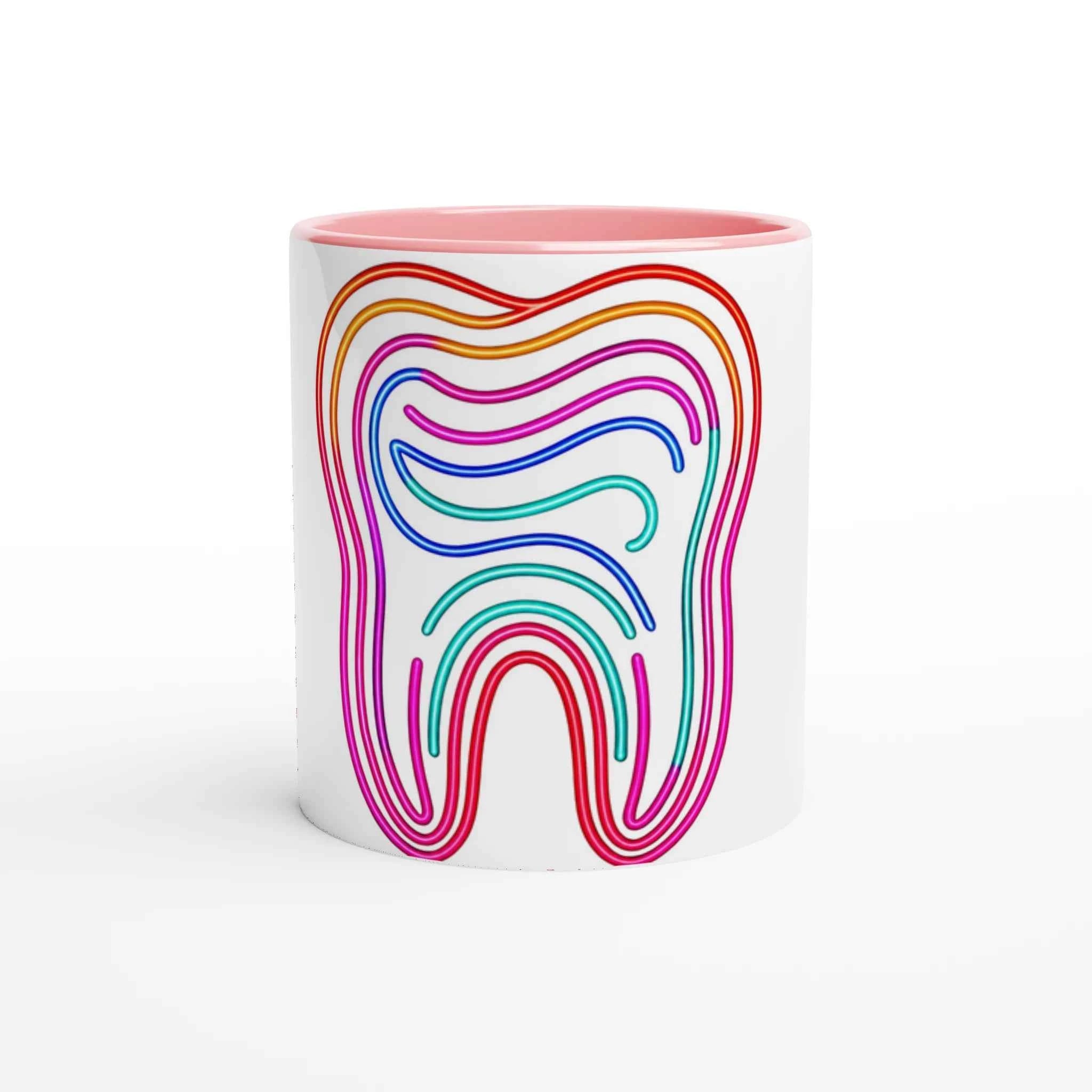 Neon Tooth 11oz Coffee Mug with Color Inside
