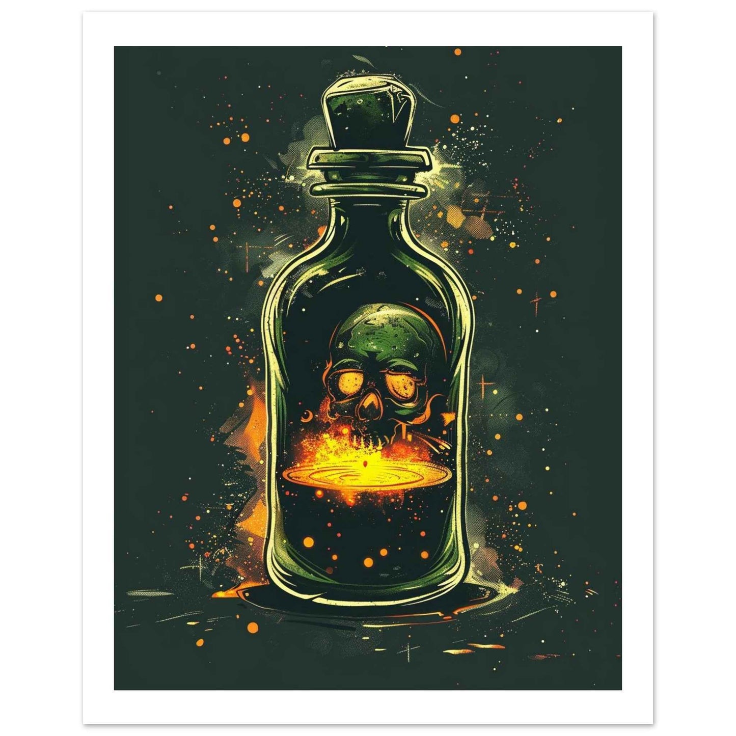 "Skull Elixir" Poster – Mystical Dark Fantasy Wall Art (Multiple Sizes Available)