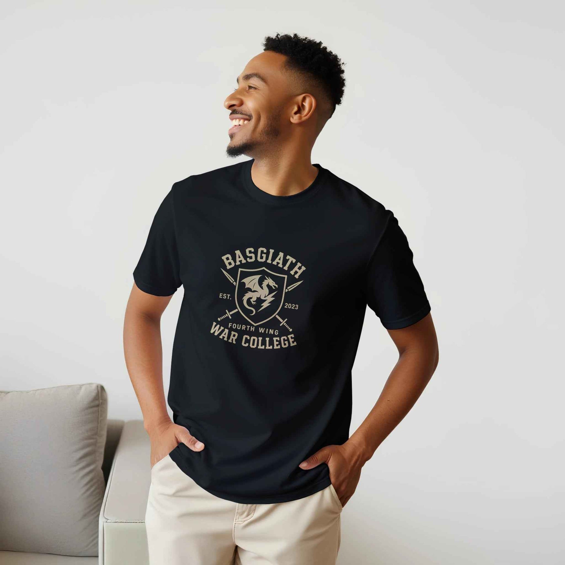 "Basgiath War College" Bookish T-Shirt – Fourth Wing Dragon Rider Design
