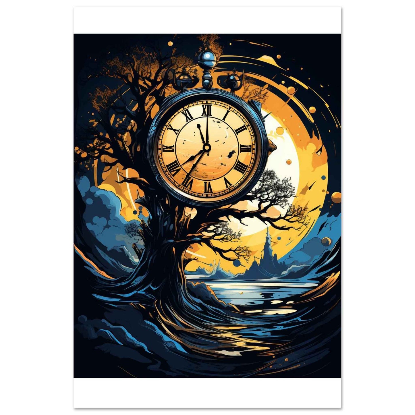 "Eternal Passage" Poster – Mystical Timepiece Wall Art (Multiple Sizes Available)