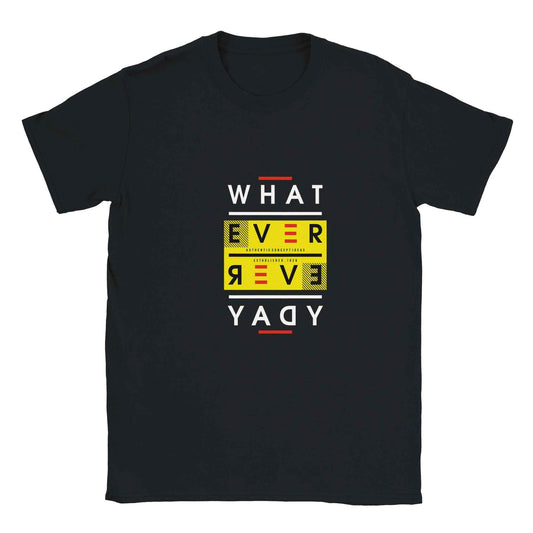 Whatever Everyday Graphic Tee – Retro Bold Black & Yellow Style for Everyday Wear