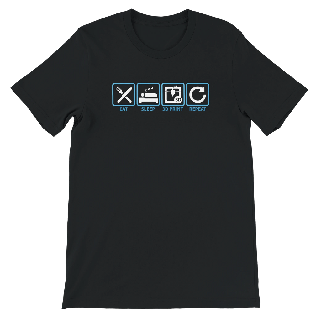 Eat Sleep 3D Print Repeat T-Shirt