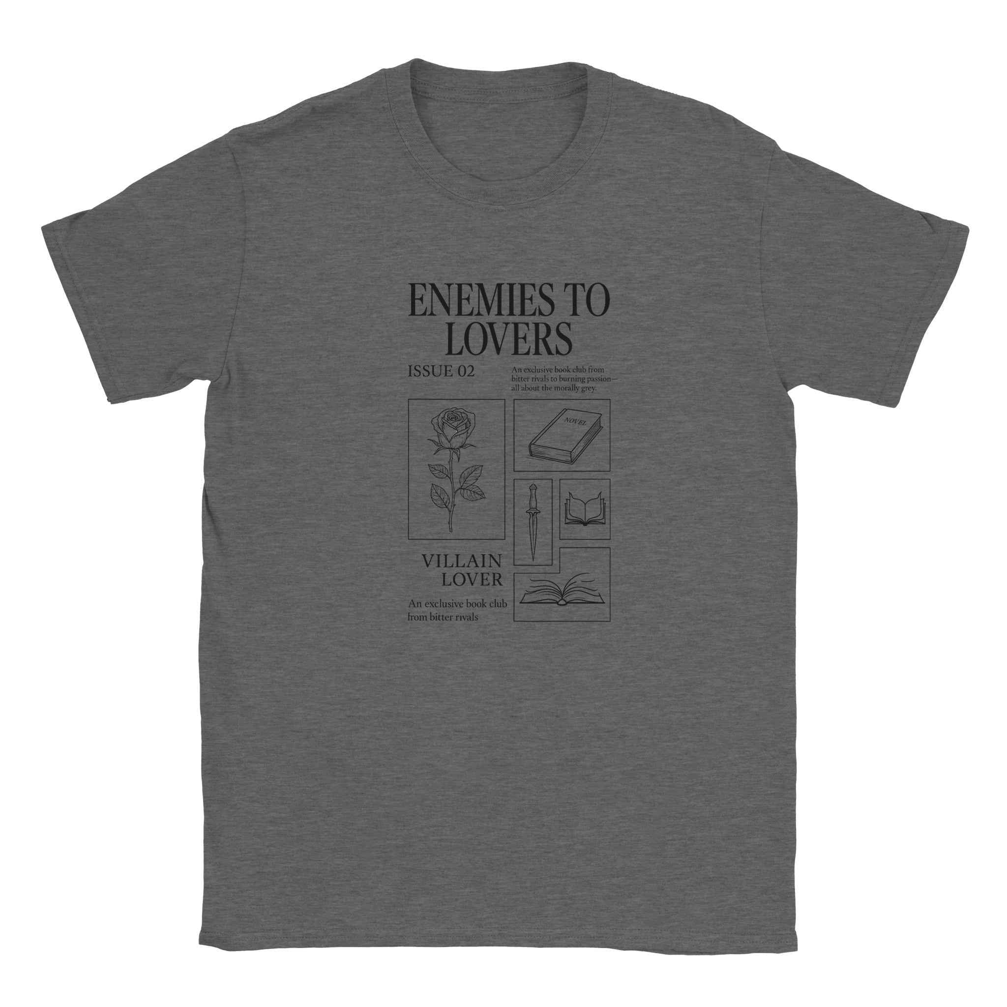 Enemies to Lovers T-Shirt – Bookish Romance Aesthetic Tee for Villain Lovers