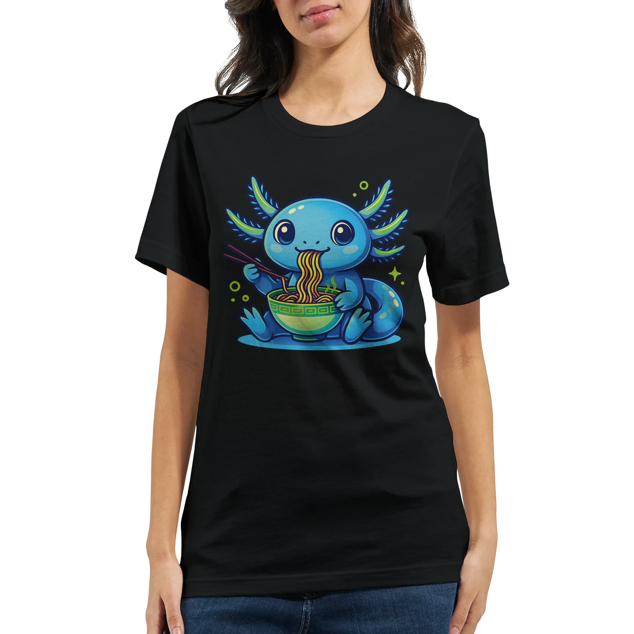 Kawaii Axolotl Ramen T-Shirt