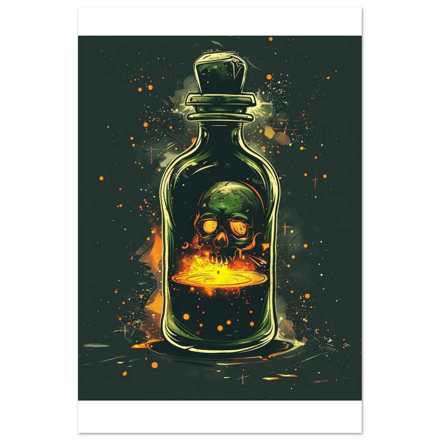 "Skull Elixir" Poster – Mystical Dark Fantasy Wall Art (Multiple Sizes Available)
