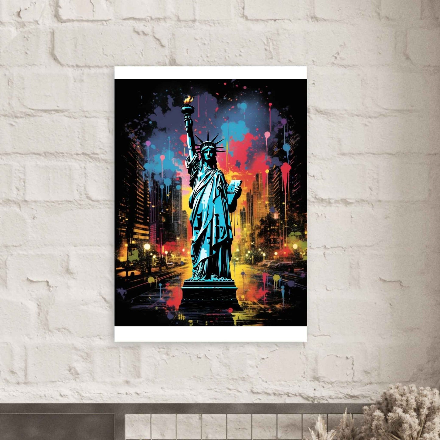 Liberty Graffiti Pop Art Poster – Vibrant Urban Street Style Wall Art (Multiple Sizes Available)