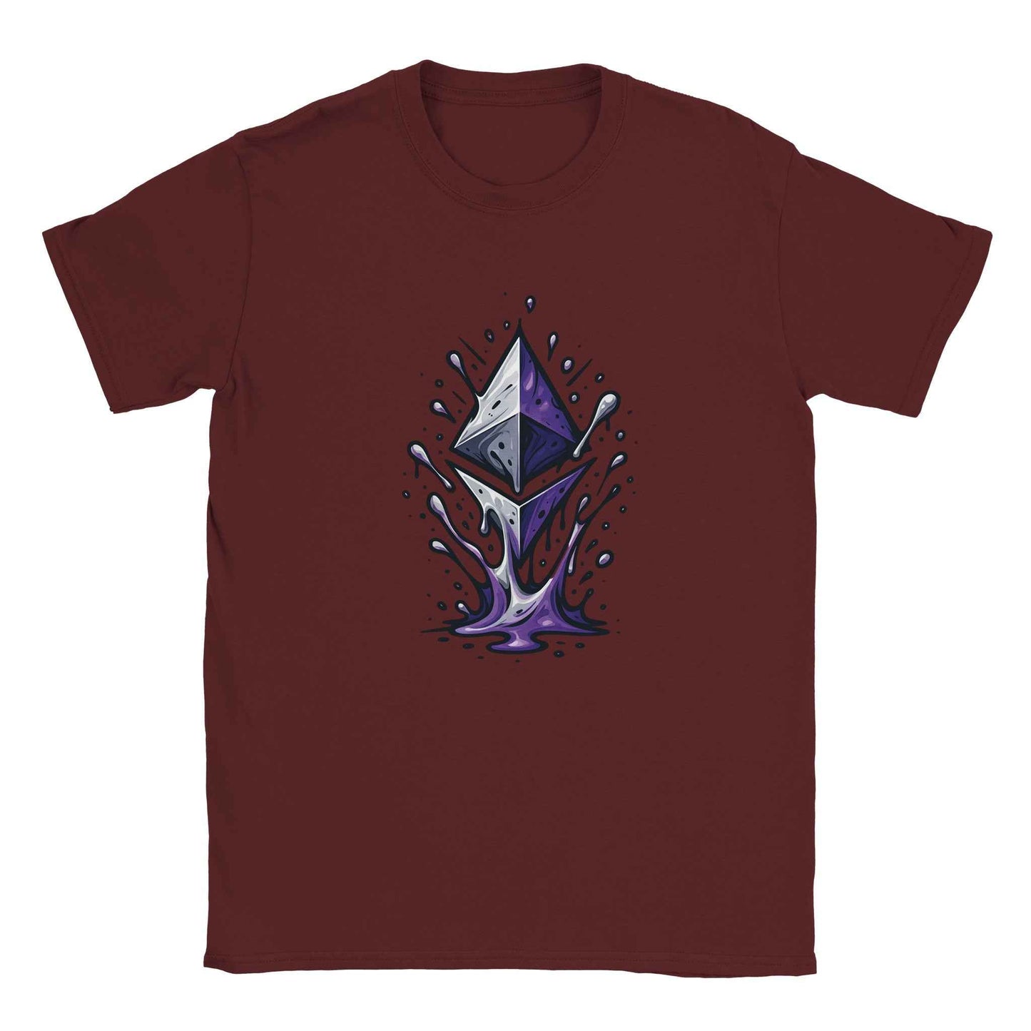 Ethereum T-Shirt – Vibrant Crypto Splash Design