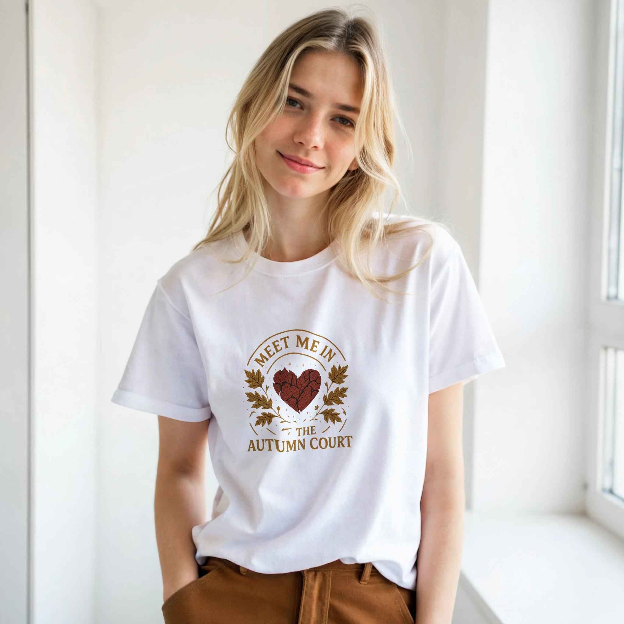 Meet Me in the Autumn Court T-Shirt – Fantasy Romance Fall Bookish Tee