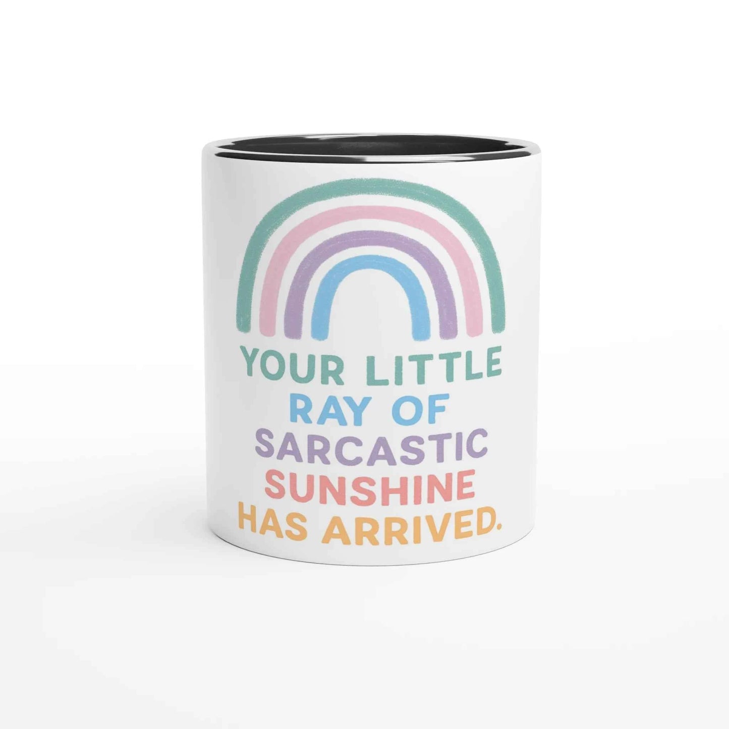Sarcastic Sunshine Rainbow 11oz Coffee Mug with Color Inside