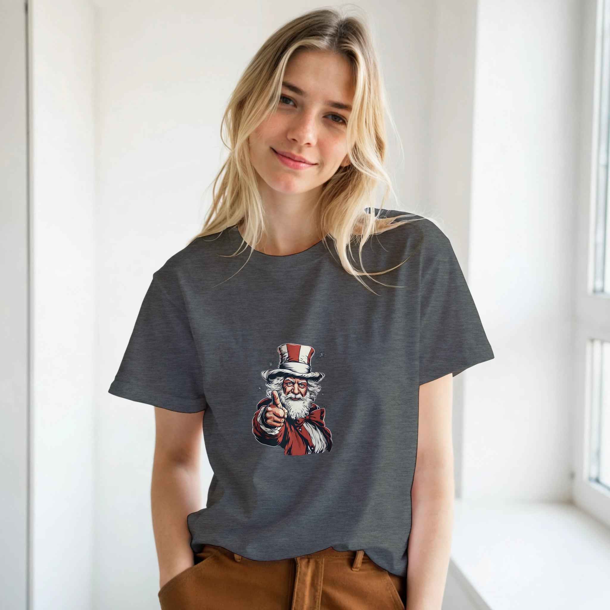 Uncle Santa Hat Christmas Shirt – Festive Holiday Graphic Tee for Men & Women