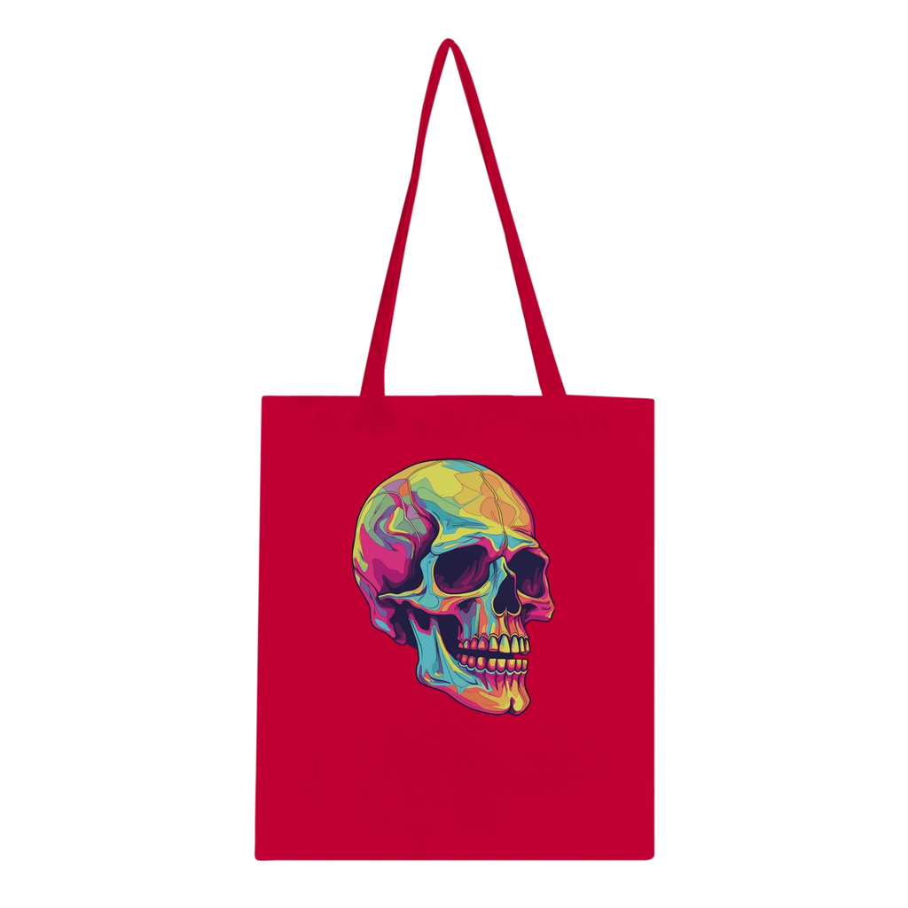 Neon Skull Tote Bag