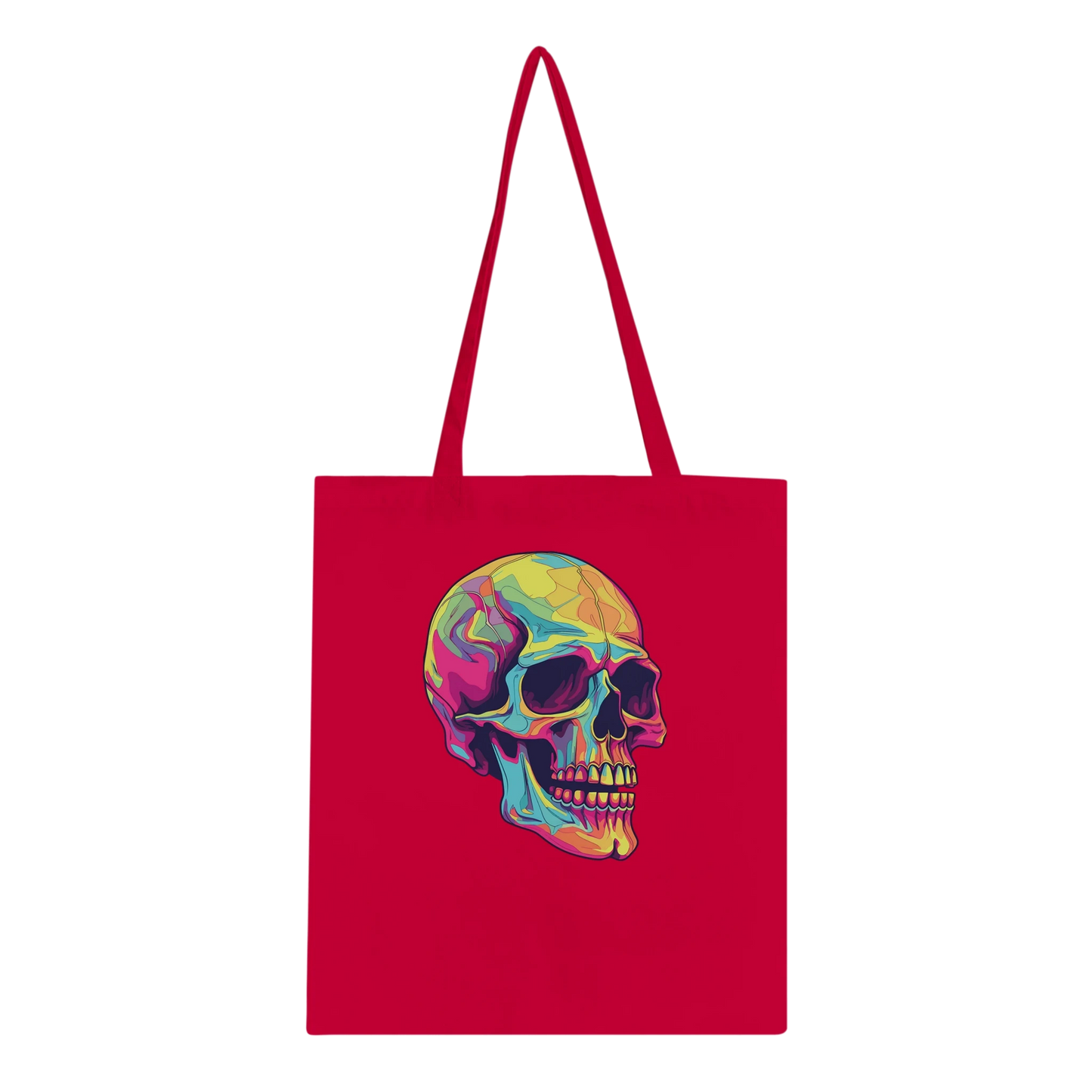 Neon Skull Tote Bag