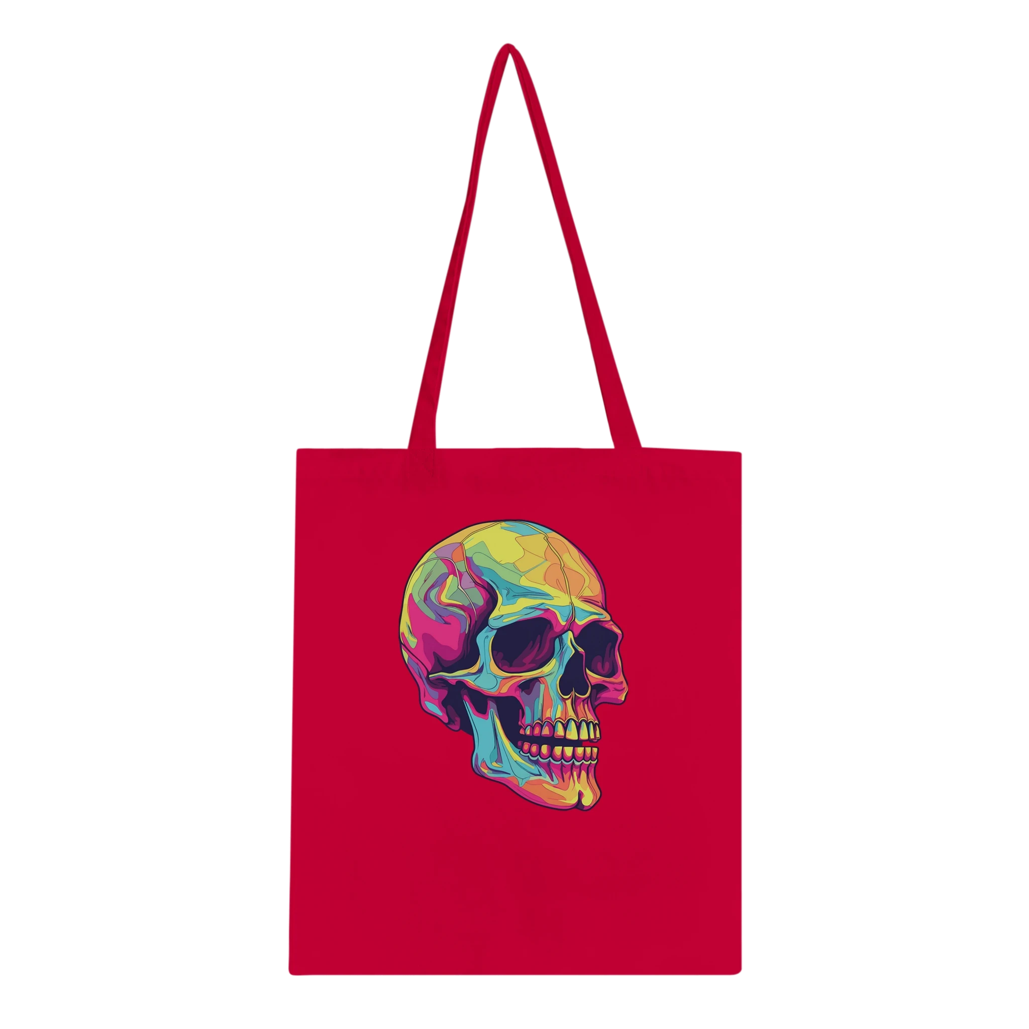 Neon Skull Tote Bag