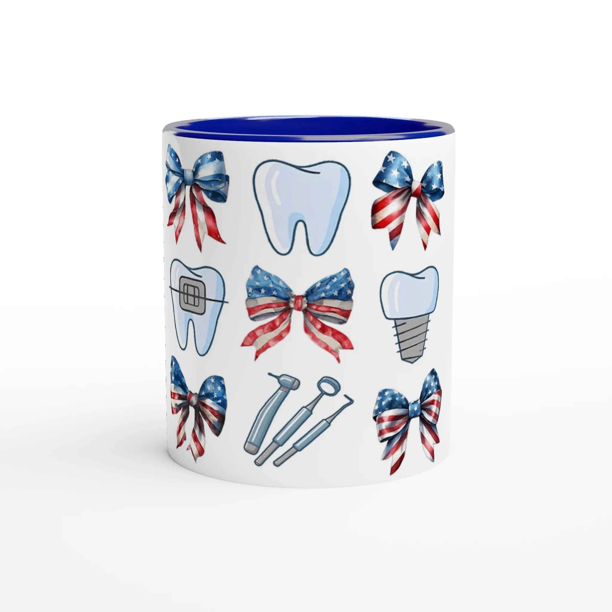 Dental 4th of July 11oz Coffee Mug with Color Inside