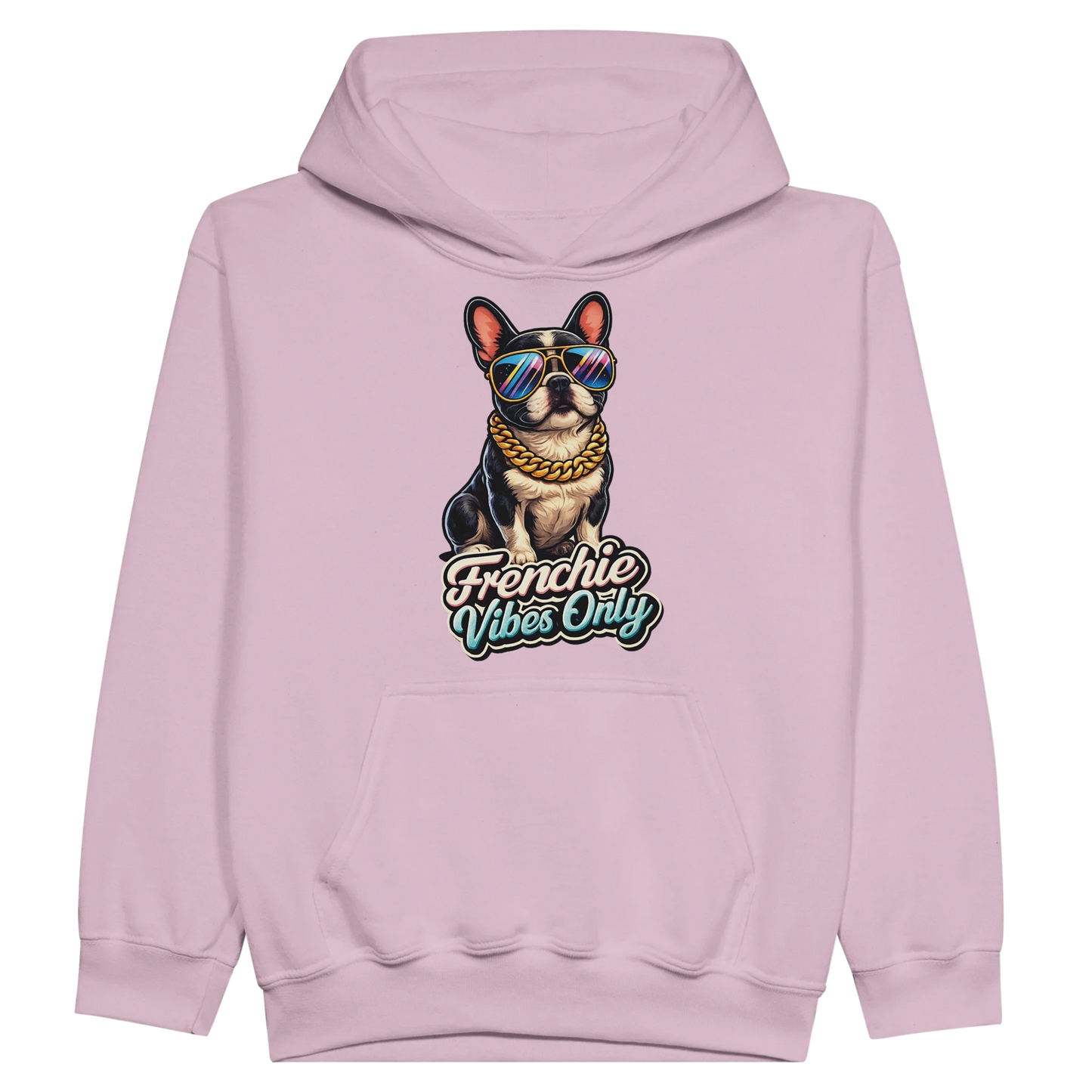 Kids Frenchie Vibes Only Hoodie