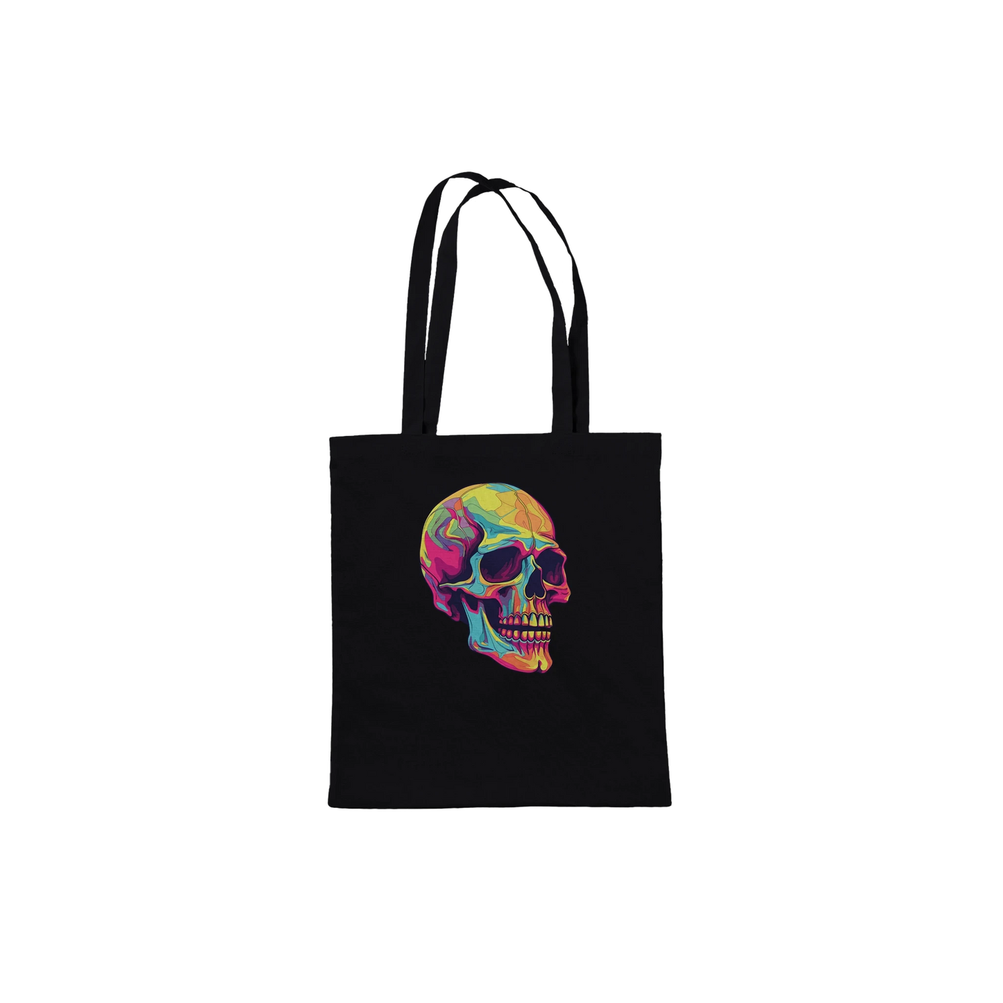 Neon Skull Tote Bag
