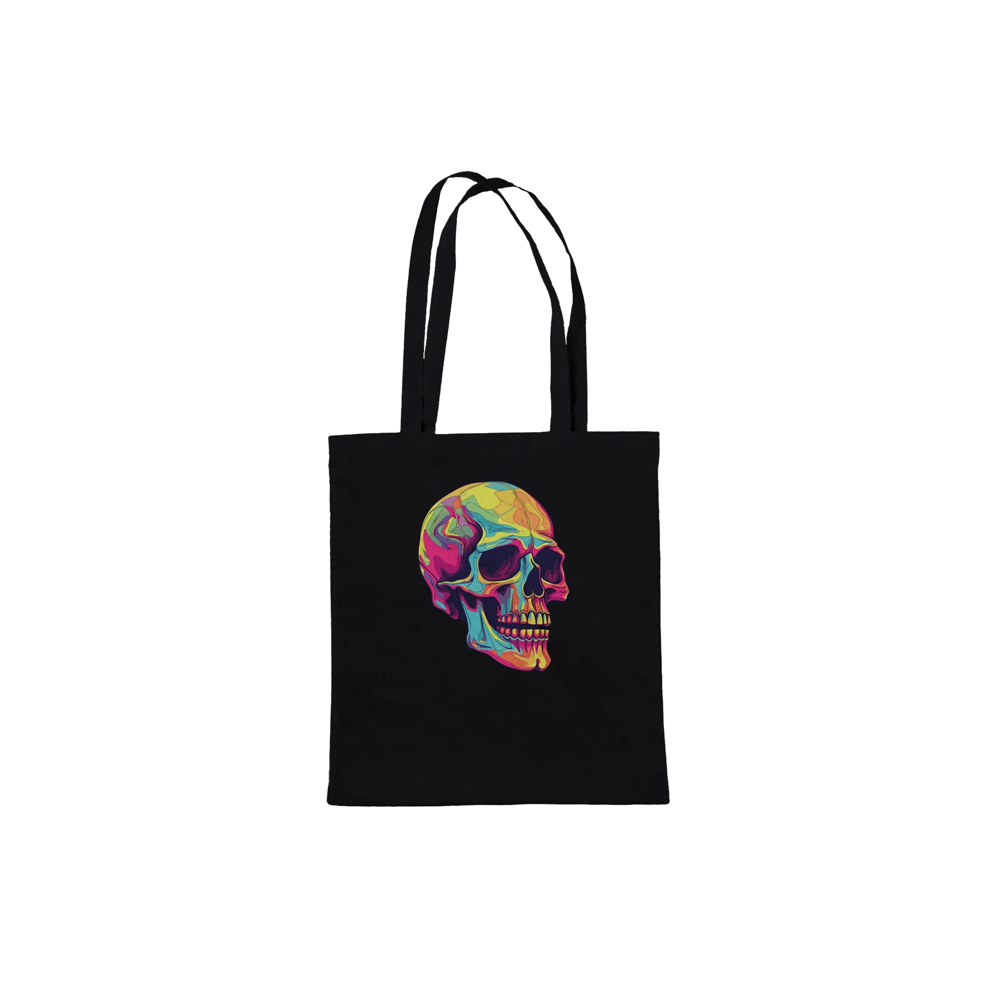 Neon Skull Tote Bag