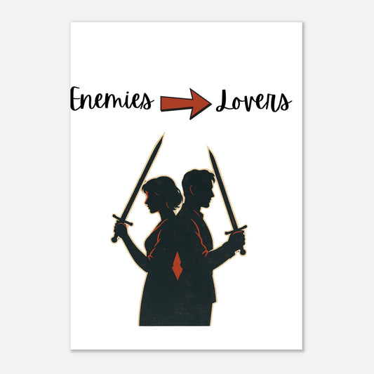 Enemies to Lovers Poster – Bookish Wall Art - F4 Custom Prints