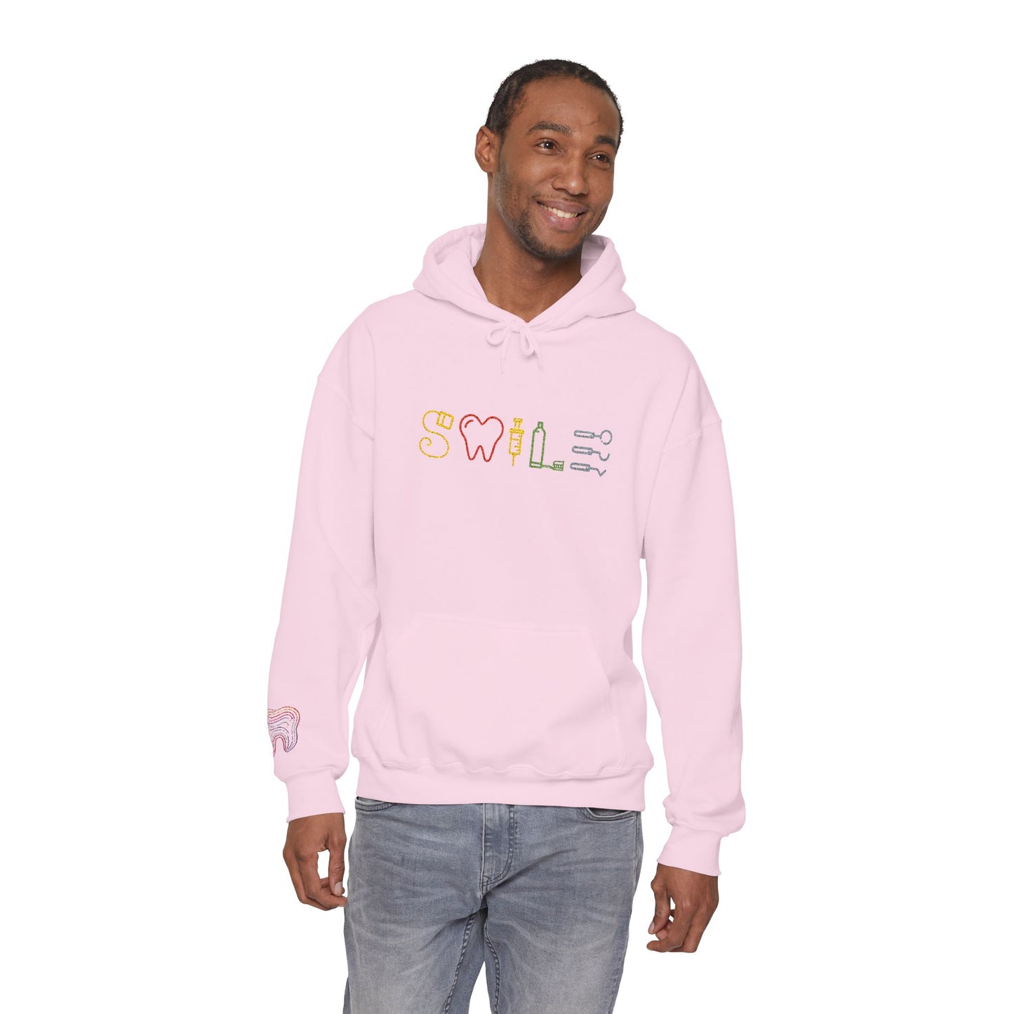 Dental Smile Icons Hoodie – Embroidered Dental Hoodie