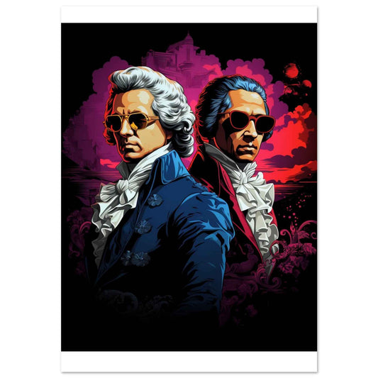 Classical Cool: Baroque Bad Boys Poster – Vibrant Neo-Classical Pop Art (Multiple Sizes Available)